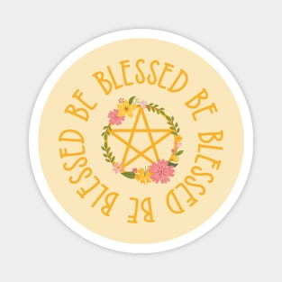 Midsummer Floral Pentacle Design Cheeky Witch® Magnet